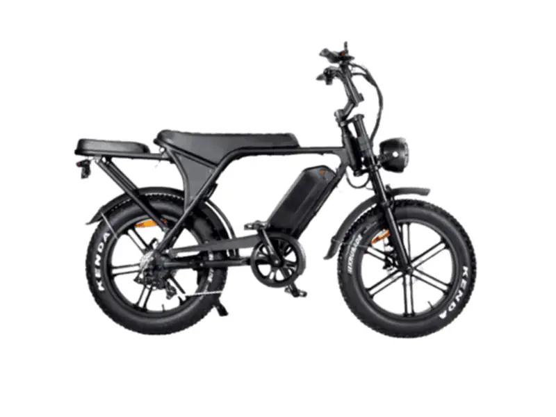 Tuqai Dos fat tire e-bike with steel frame and long bench saddle