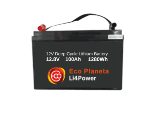 Eco Planeta Li4Power 12V deep cycle lithium battery 100Ah