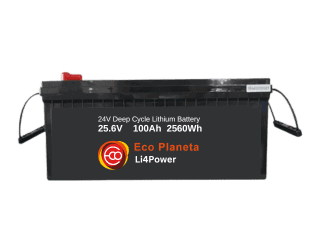 Eco Planeta Li4Power 24V deep cycle lithium battery 100Ah