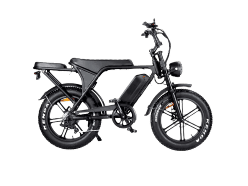 Tuqai Dos fat tire e-bike with steel frame and long bench saddle