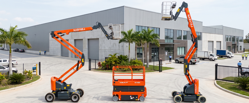 Noblelift manlift from the Eco Planeta rental fleet
